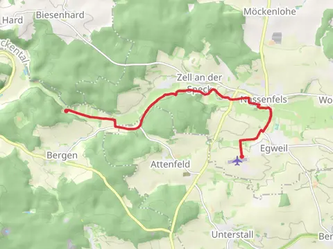 Egwell to Saechenfartmuehle via Speckberg Runde and Main Donau Weg