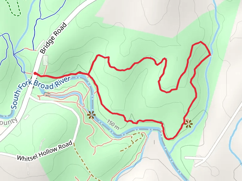 Loop along South Fork Broad River