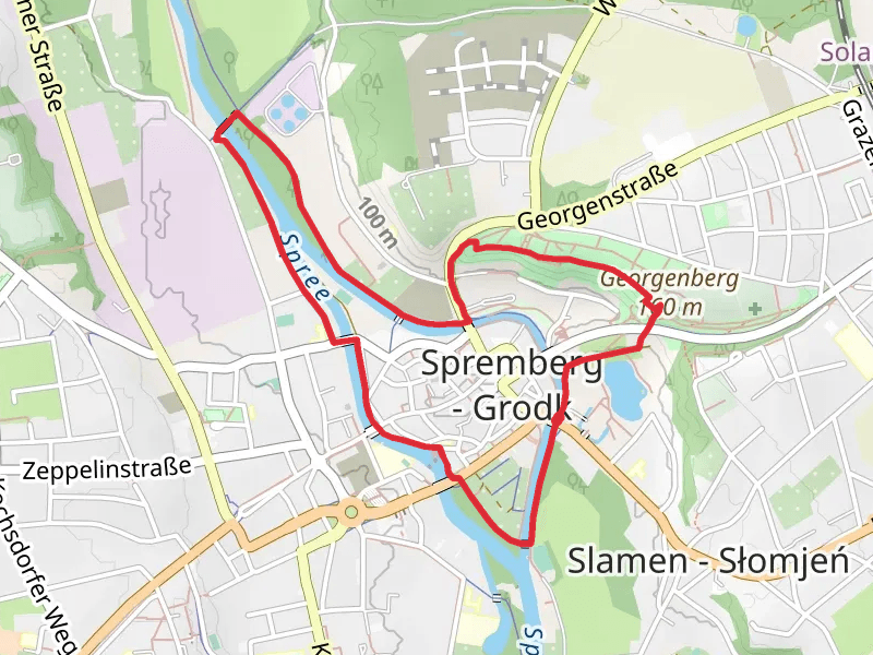 Spree via Staedtischer Wanderweg
