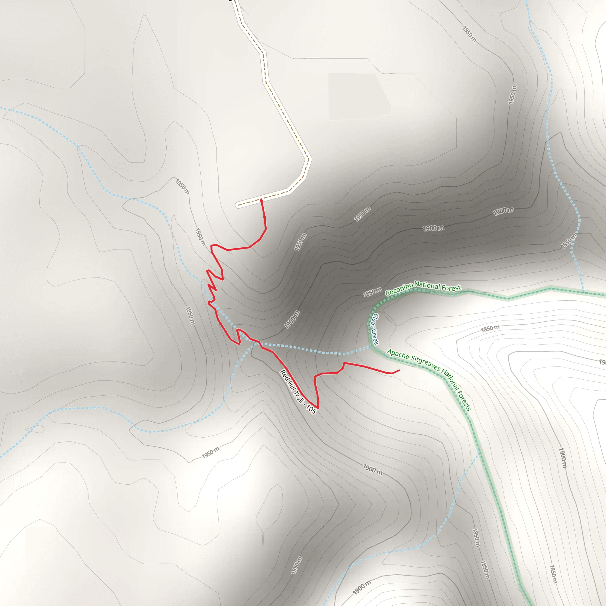 Red Hill Trail mobile static map