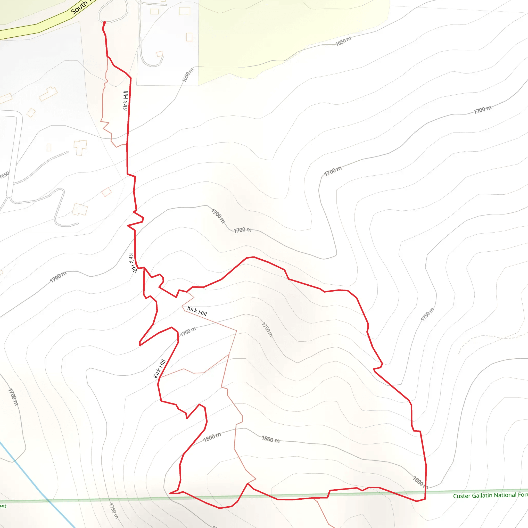 Kirk Hill Loop mobile static map