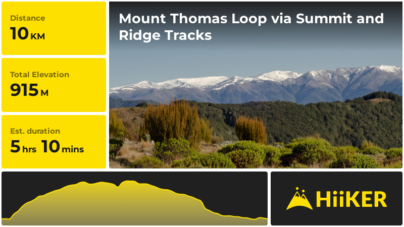Mount Thomas Loop via Summit and Ridge Tracks | Canterbury | New
