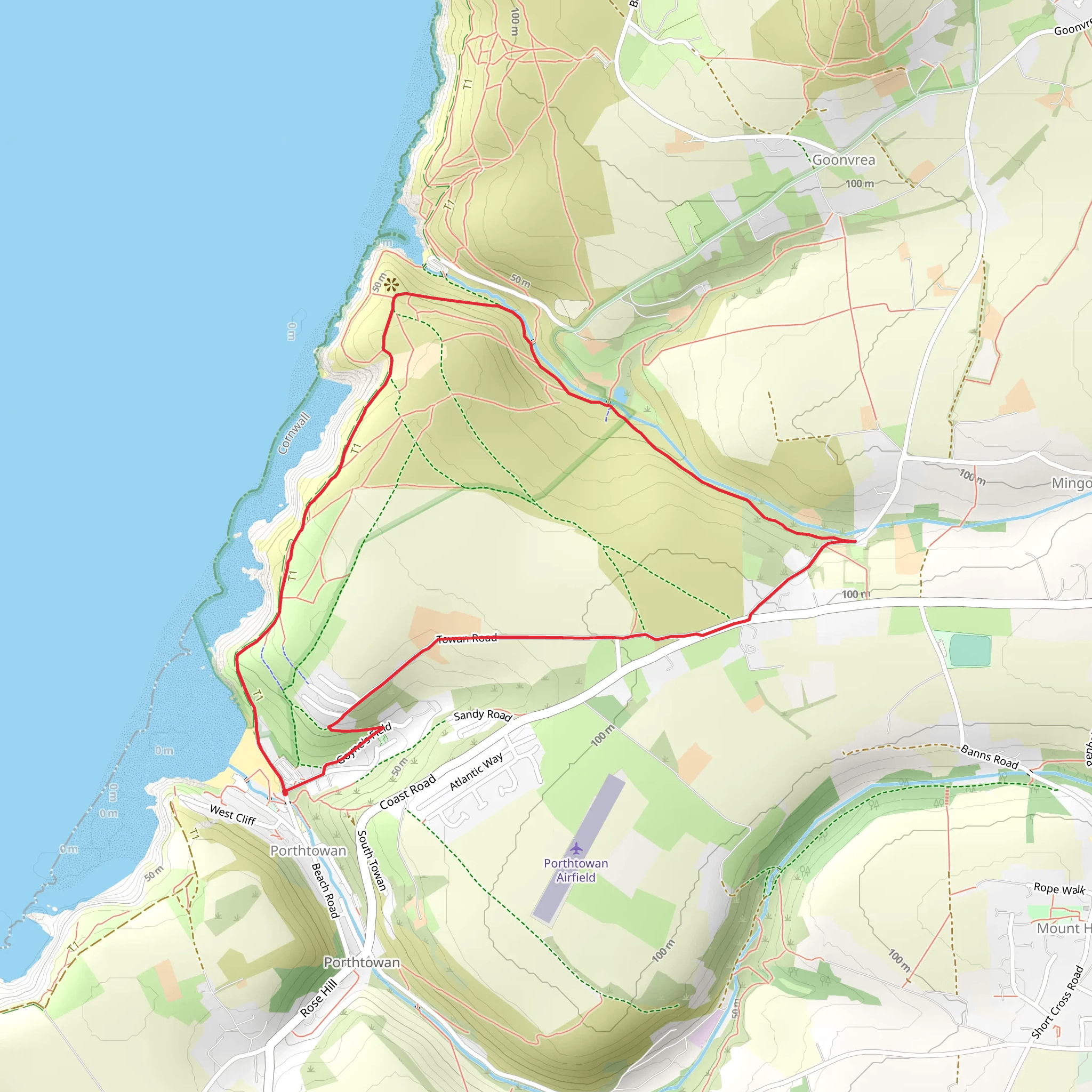 Chapel Porth Walk mobile static map