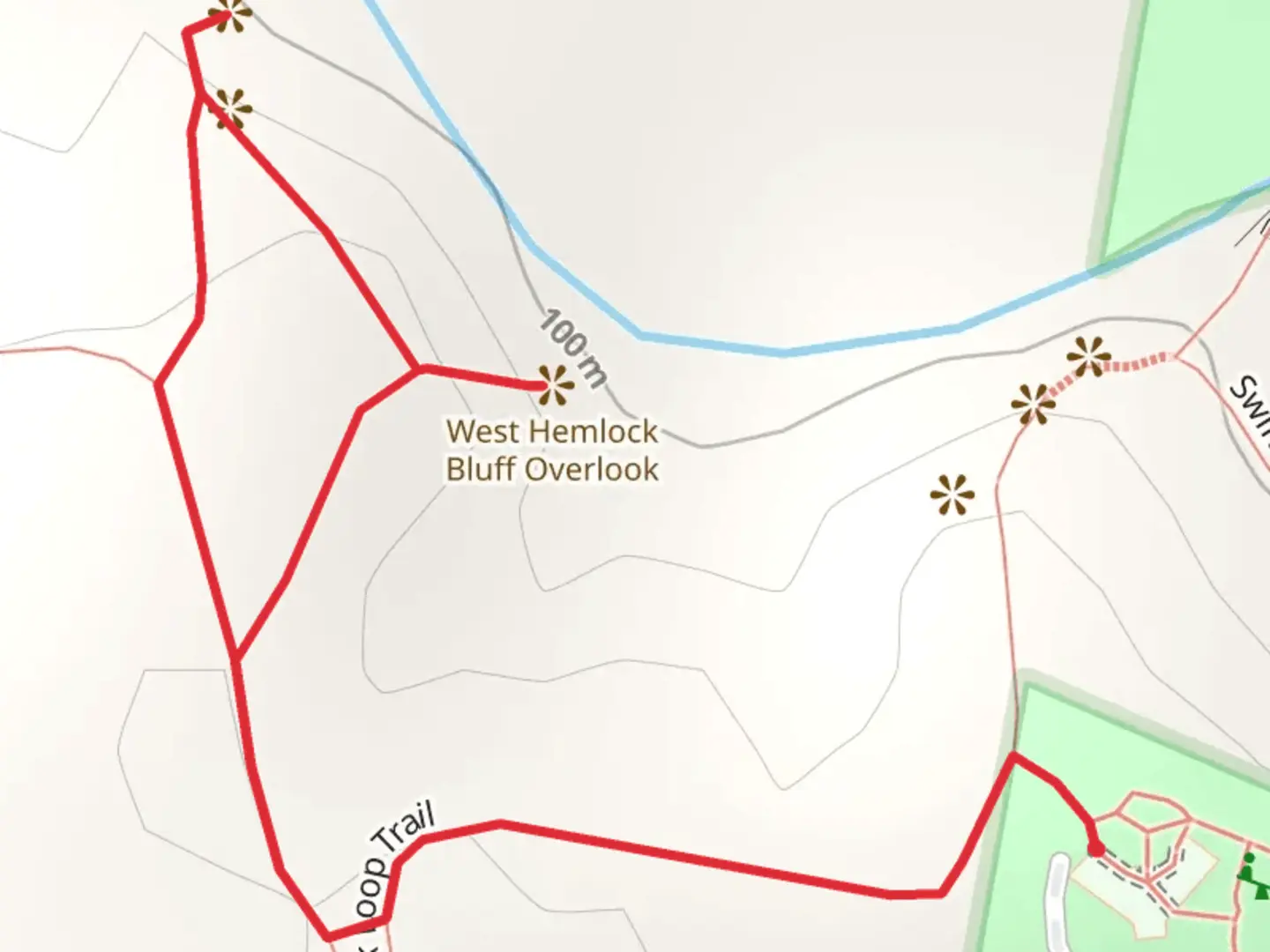 An image depicting the trail Beach Tree Cove Trail and its surrounding area.