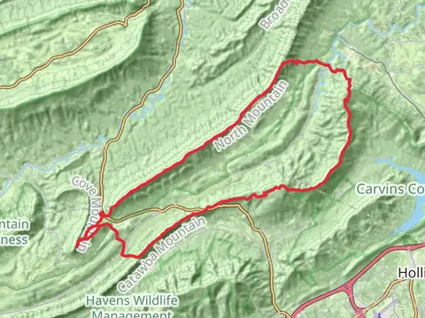 Dragon's Tooth, Cove Mountain, Lost Spectacles Gap and Appalachian Loop Trail