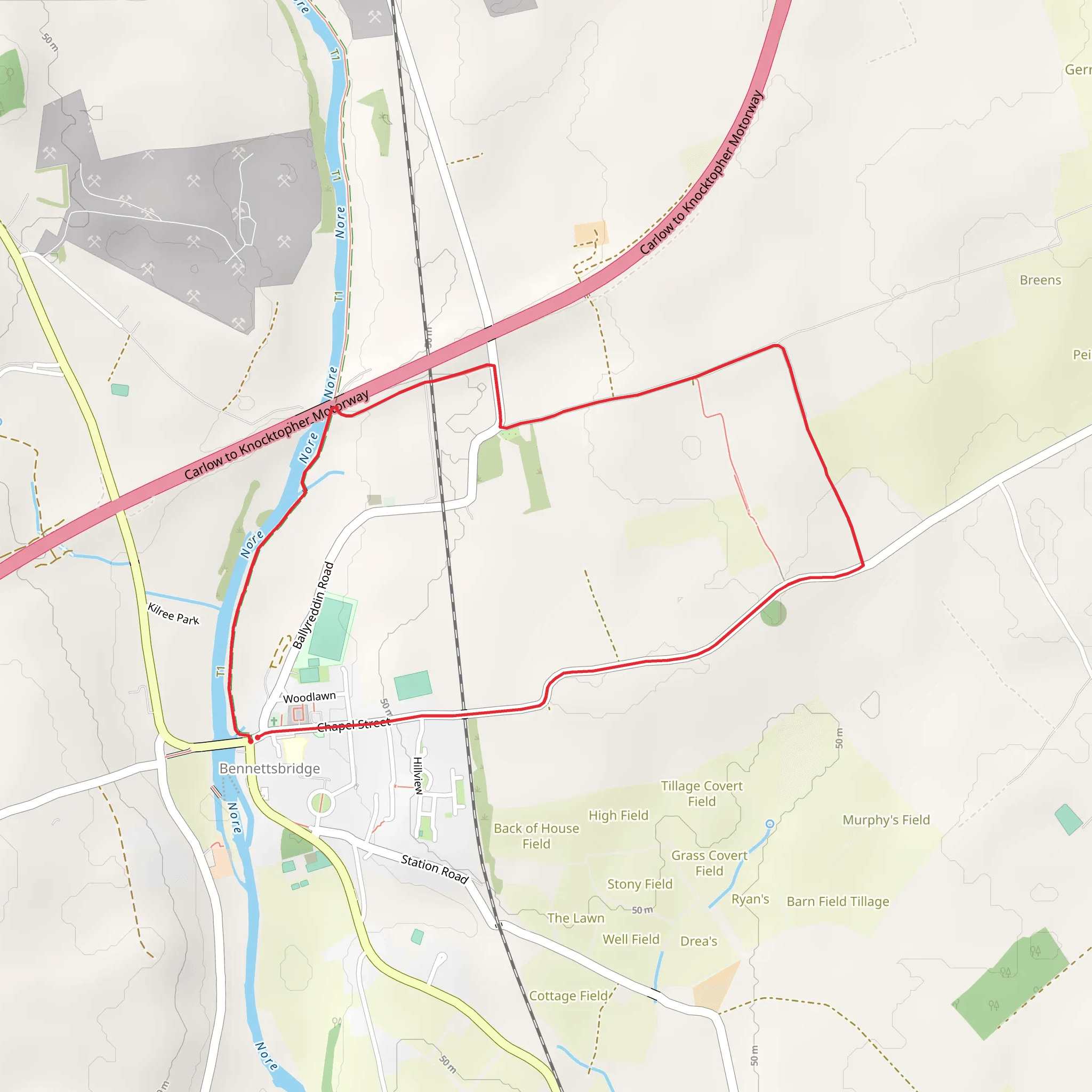O'Gormans Lane Loop mobile static map