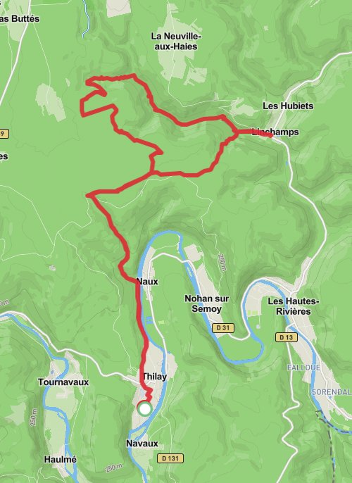 A map preview of the recording thilay-linchamps-thilay.