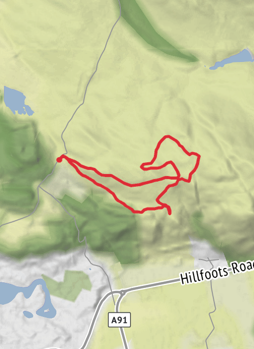 Hike from Bridge of Allan mobile static map