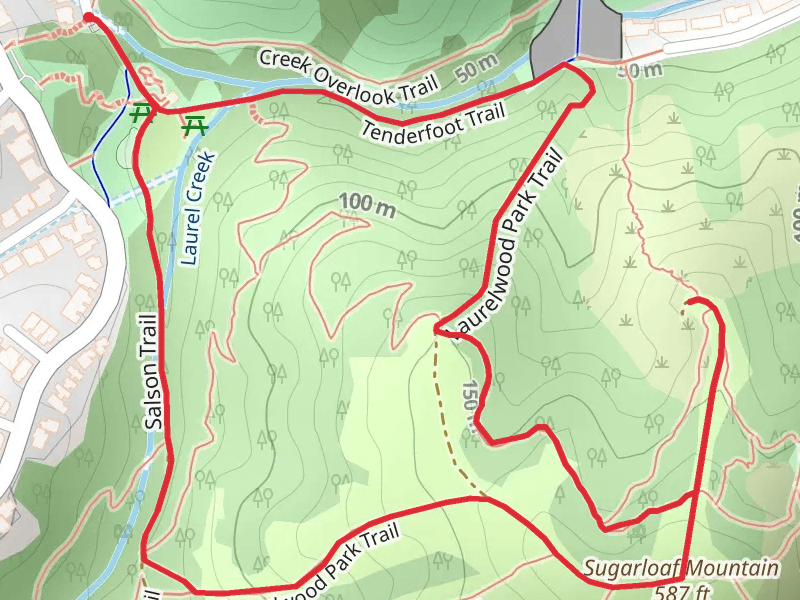 Tenderfoot Trail and Laurelwood Park Trail Loop
