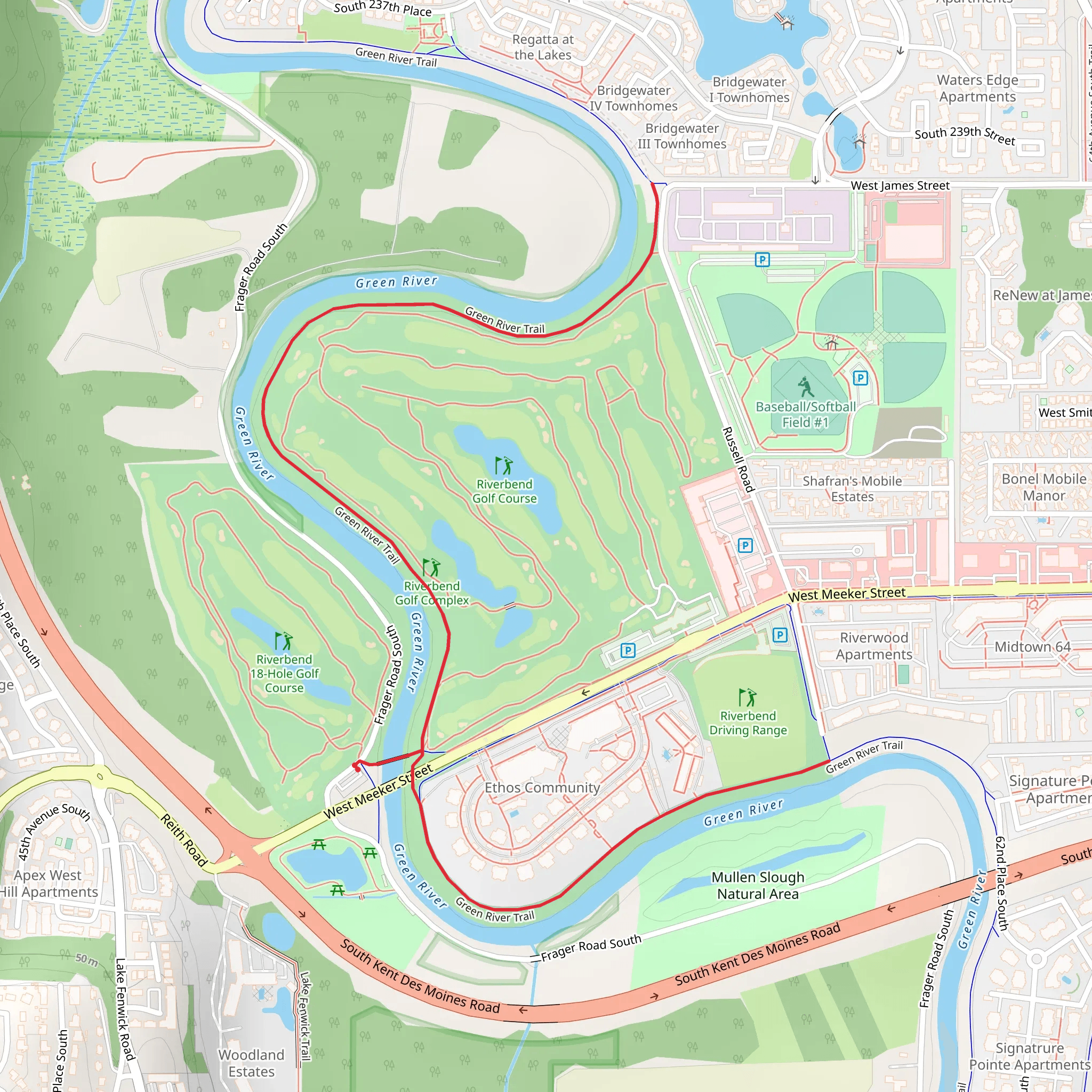 Green River Trail - Frager Road South mobile static map