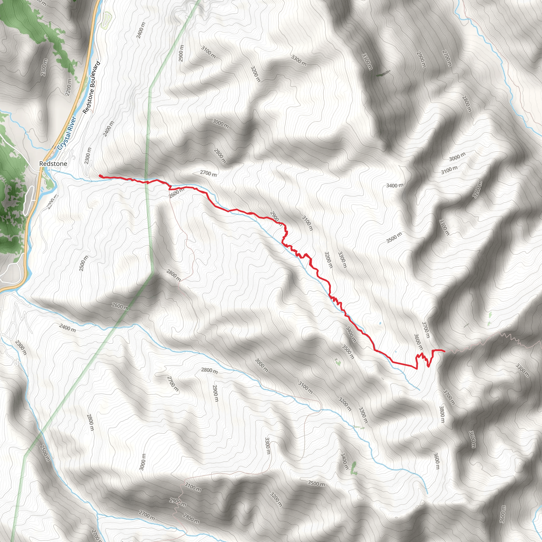 East Creek Trail mobile static map