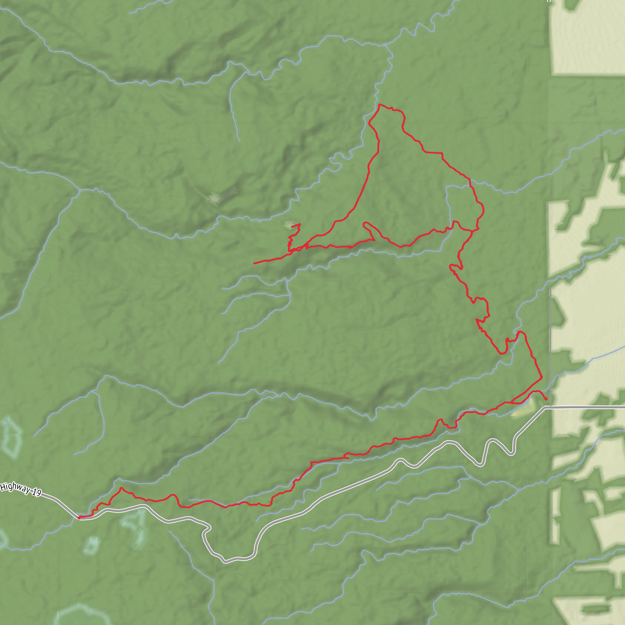 Reeve’s Ravine, Bald Hill, JET, Reeve’s Ravine and Gorge Creek mobile static map