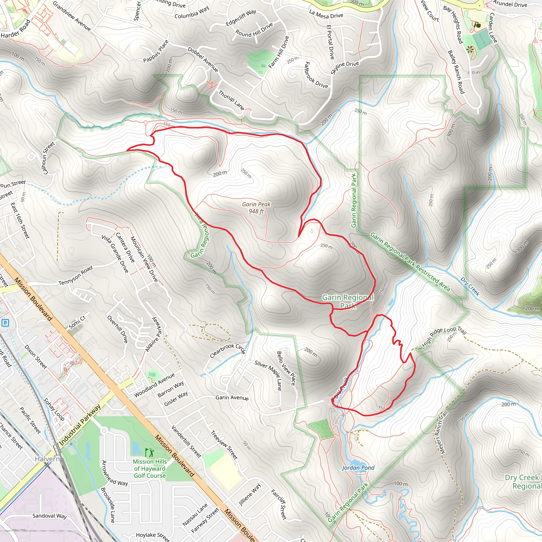 High Ridge, Vista Peak and Ziele Creek Loop Trail mobile static map