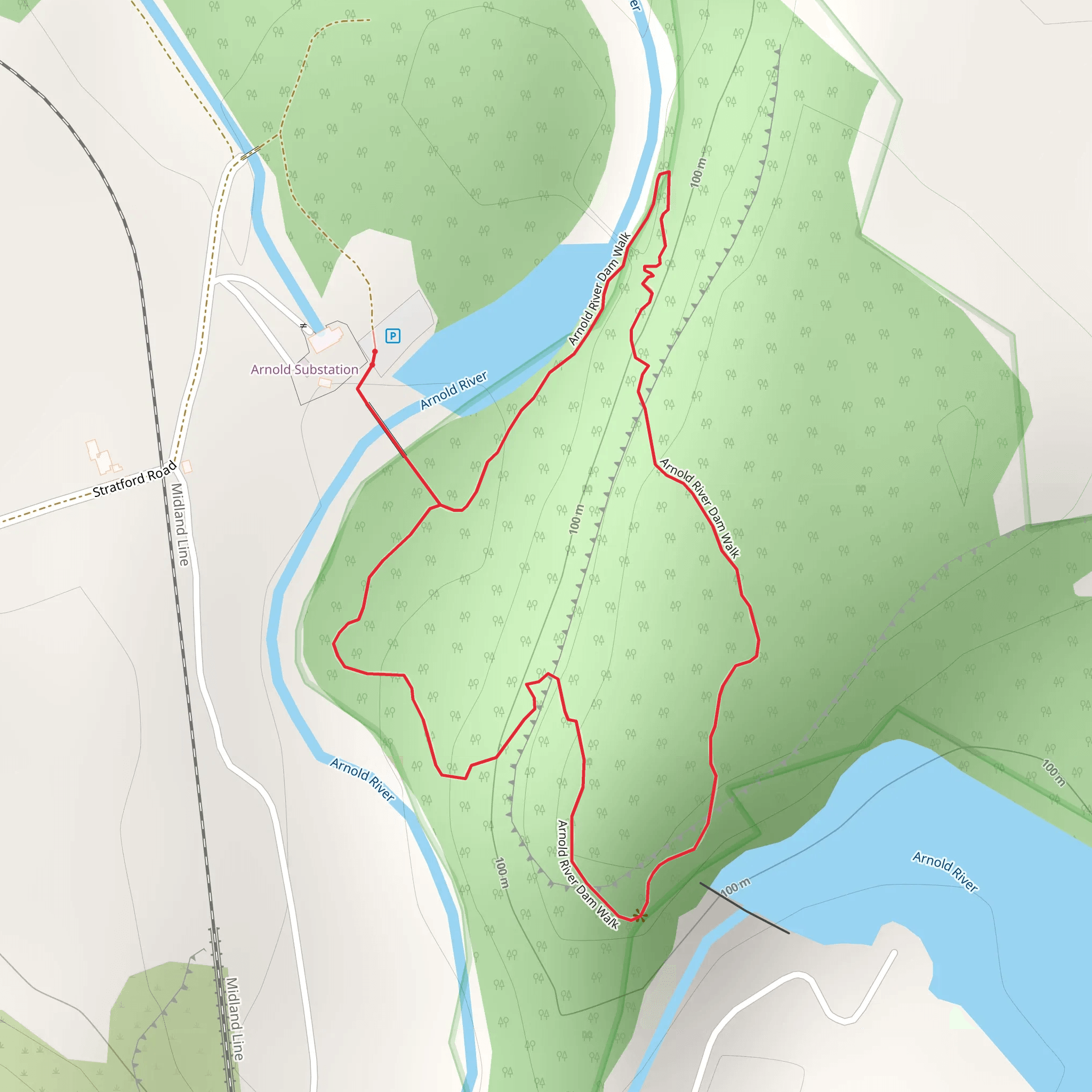 Arnold River Dam Walk mobile static map