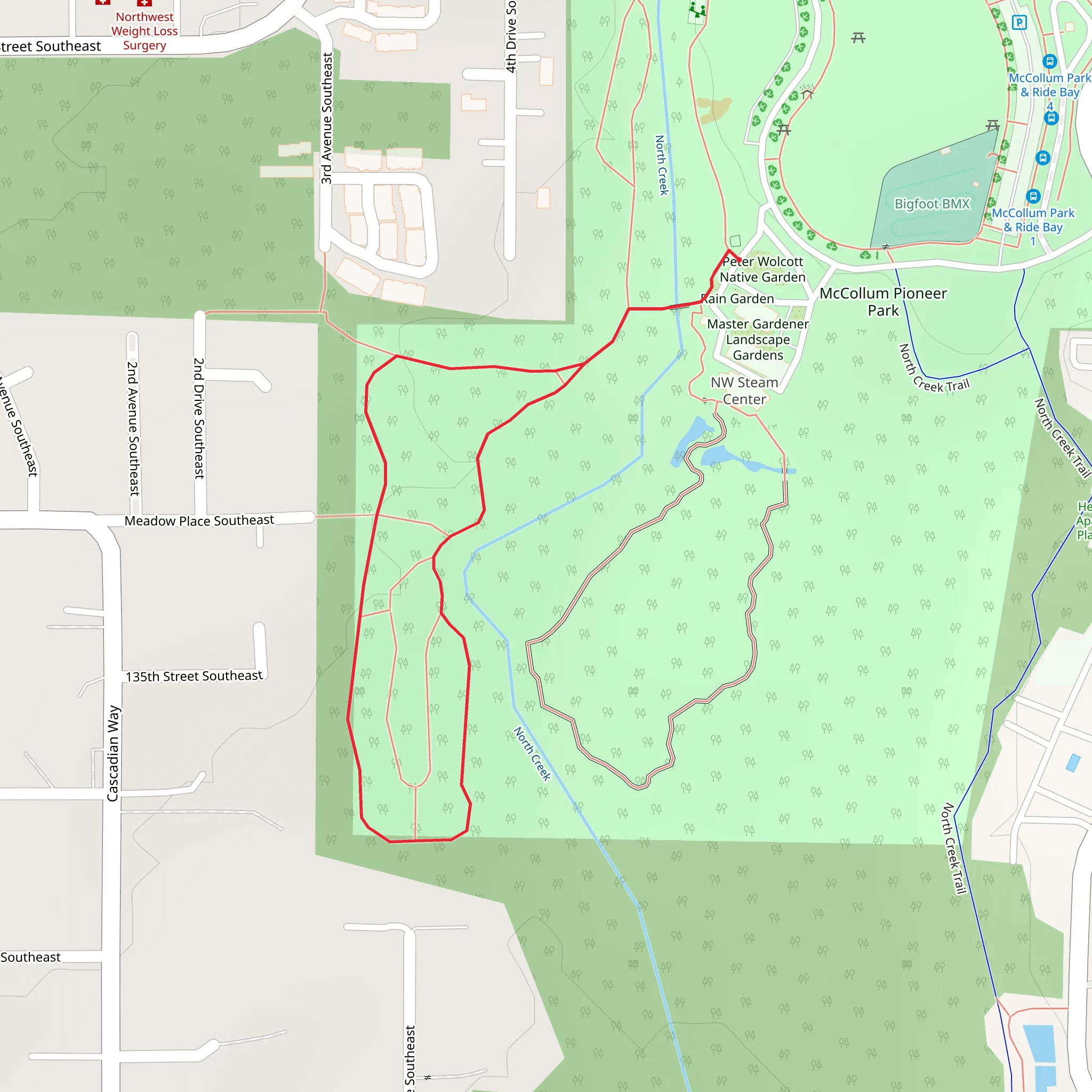 North Creek Loop mobile static map