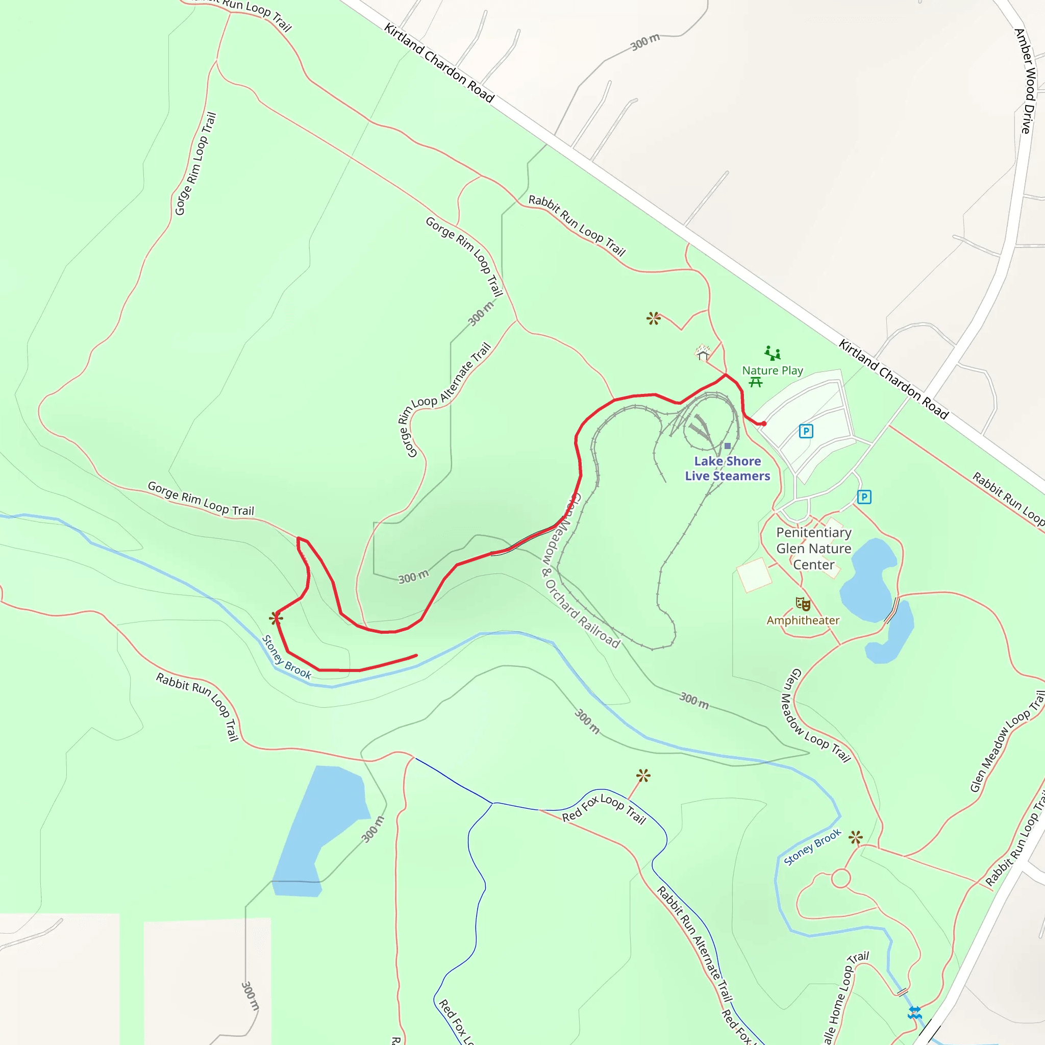 Stoney Brook Falls Steps mobile static map