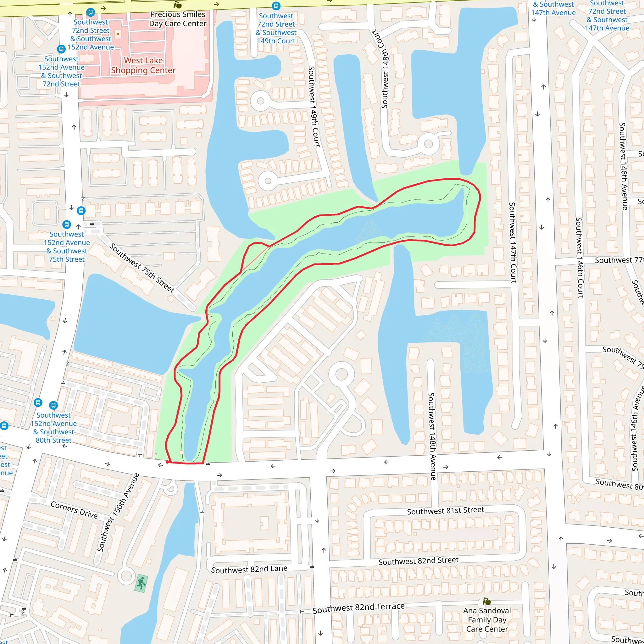 Southwest 80th Street Loop mobile static map