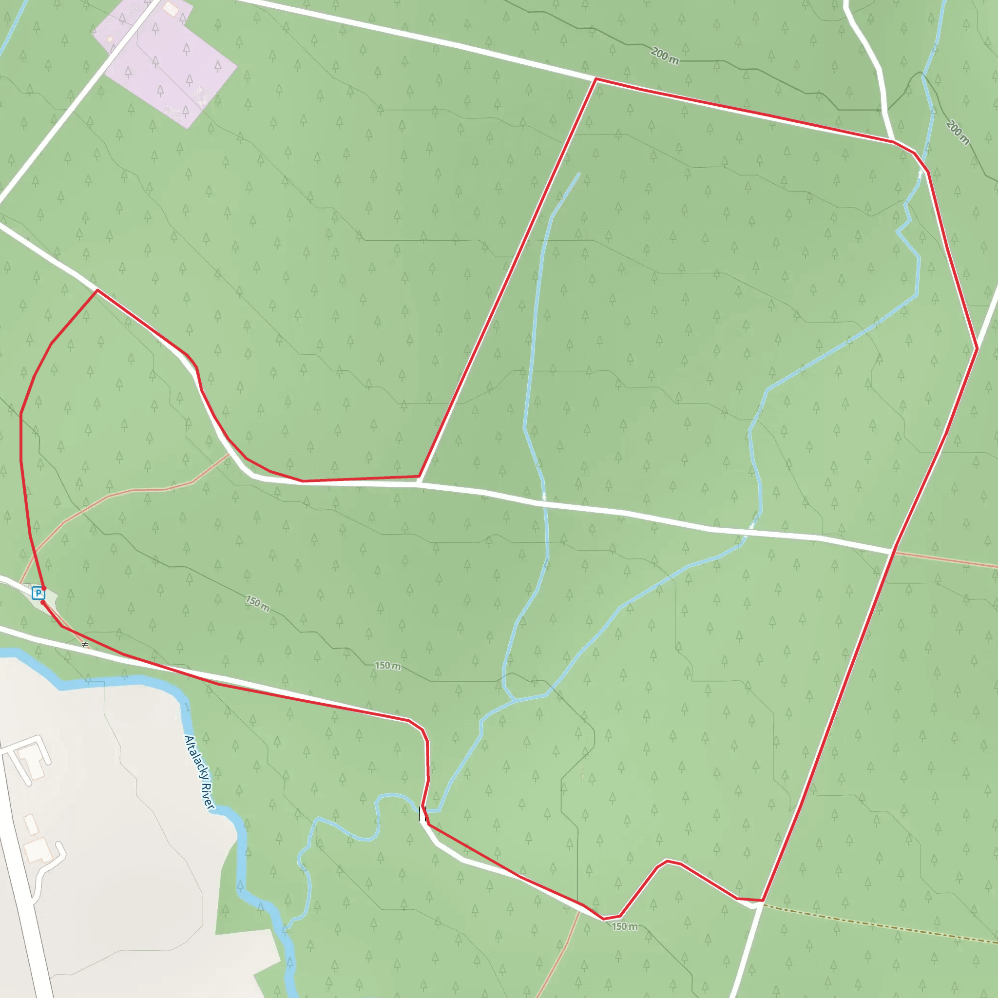 Moydamlaght Forest - Medium Trail mobile static map