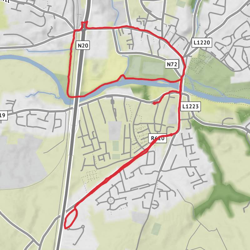 A map preview of the recording County Cork Running.