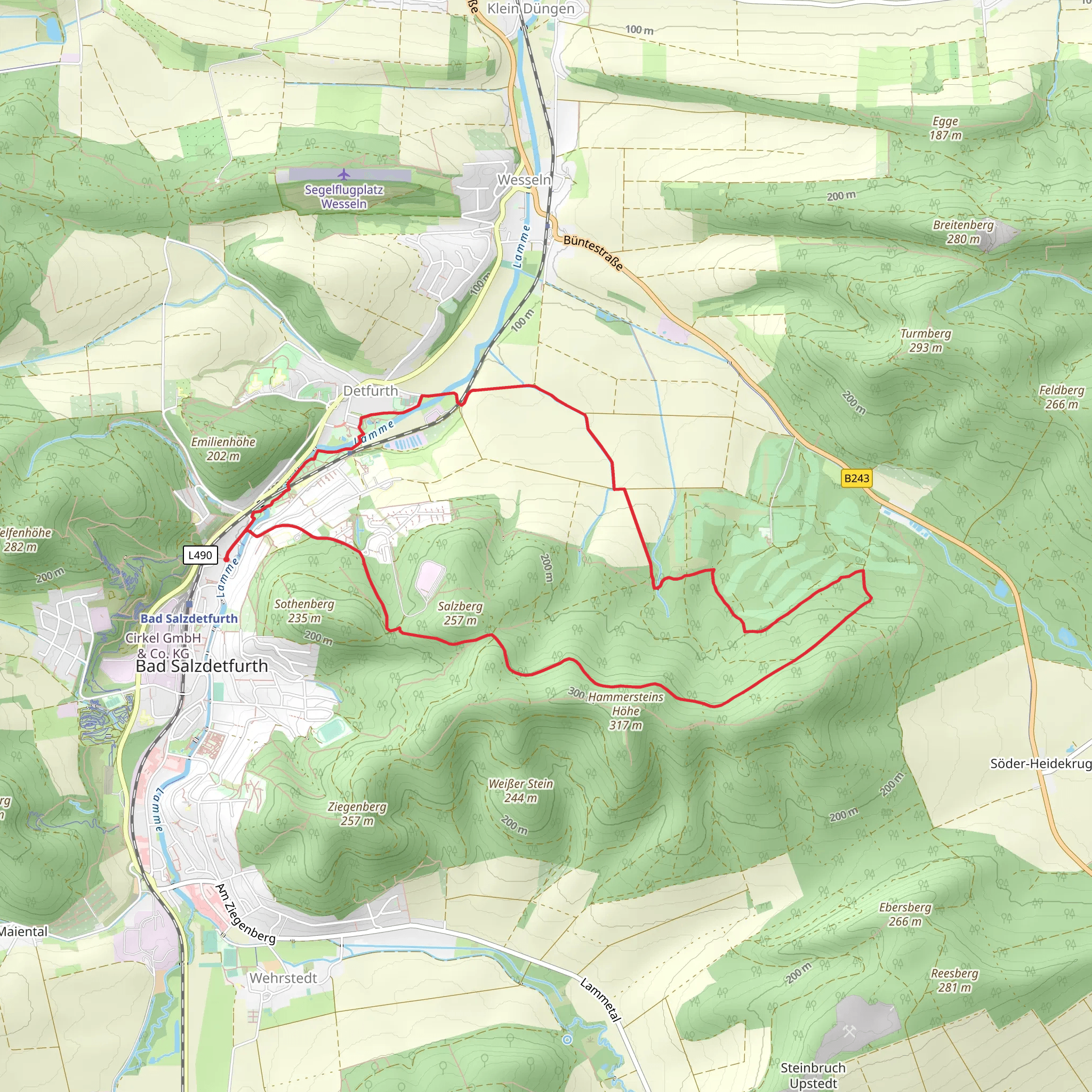 Schuhnagelweg and Wesselner Nordhangweg Loop mobile static map