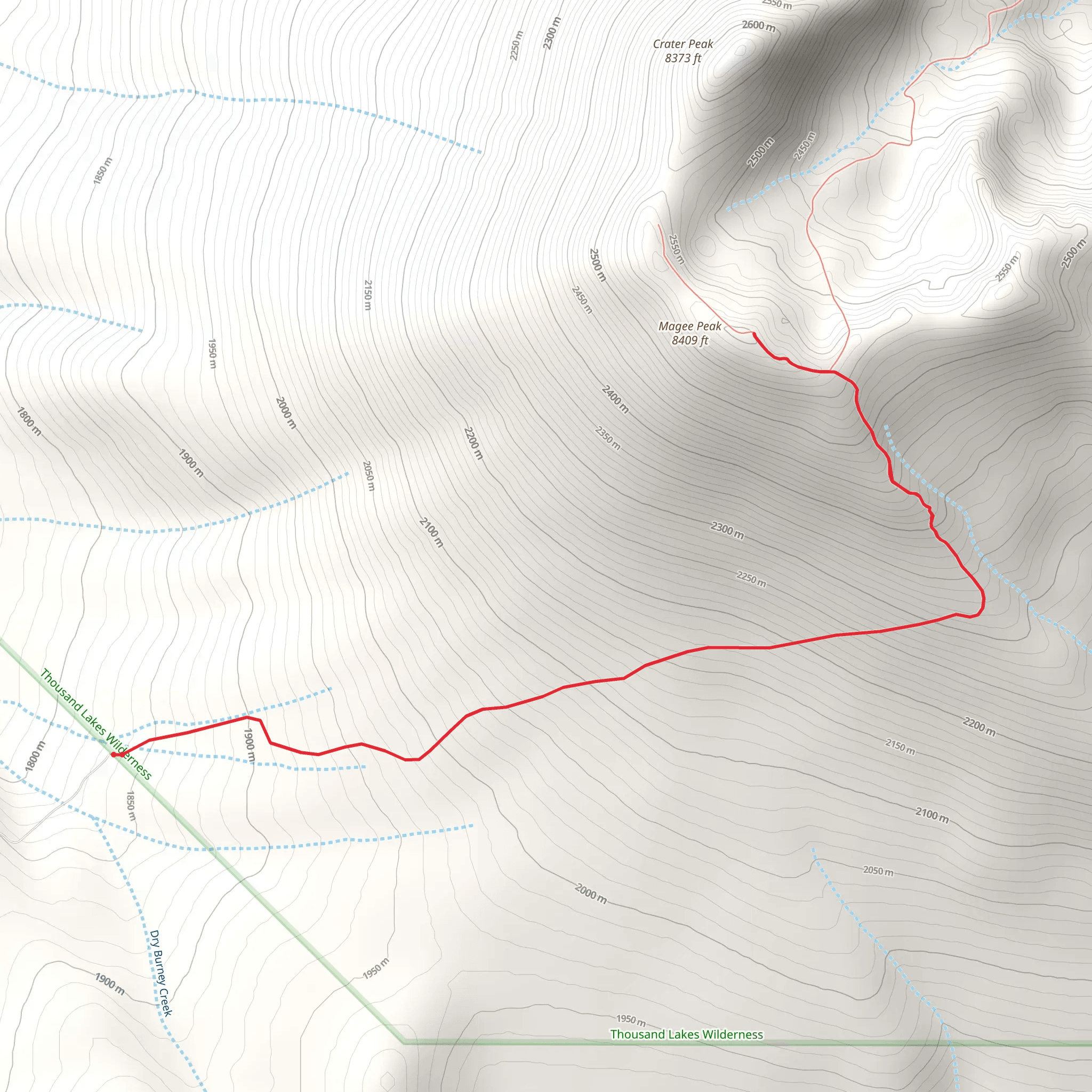 Magee Peak mobile static map