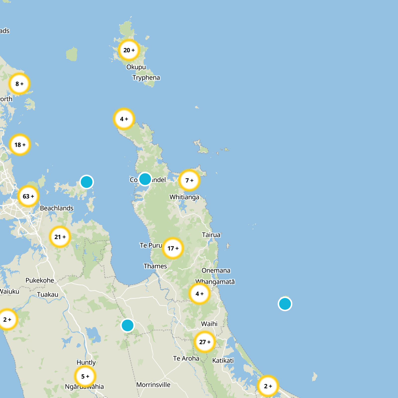 Thames-Coromandel Static Map