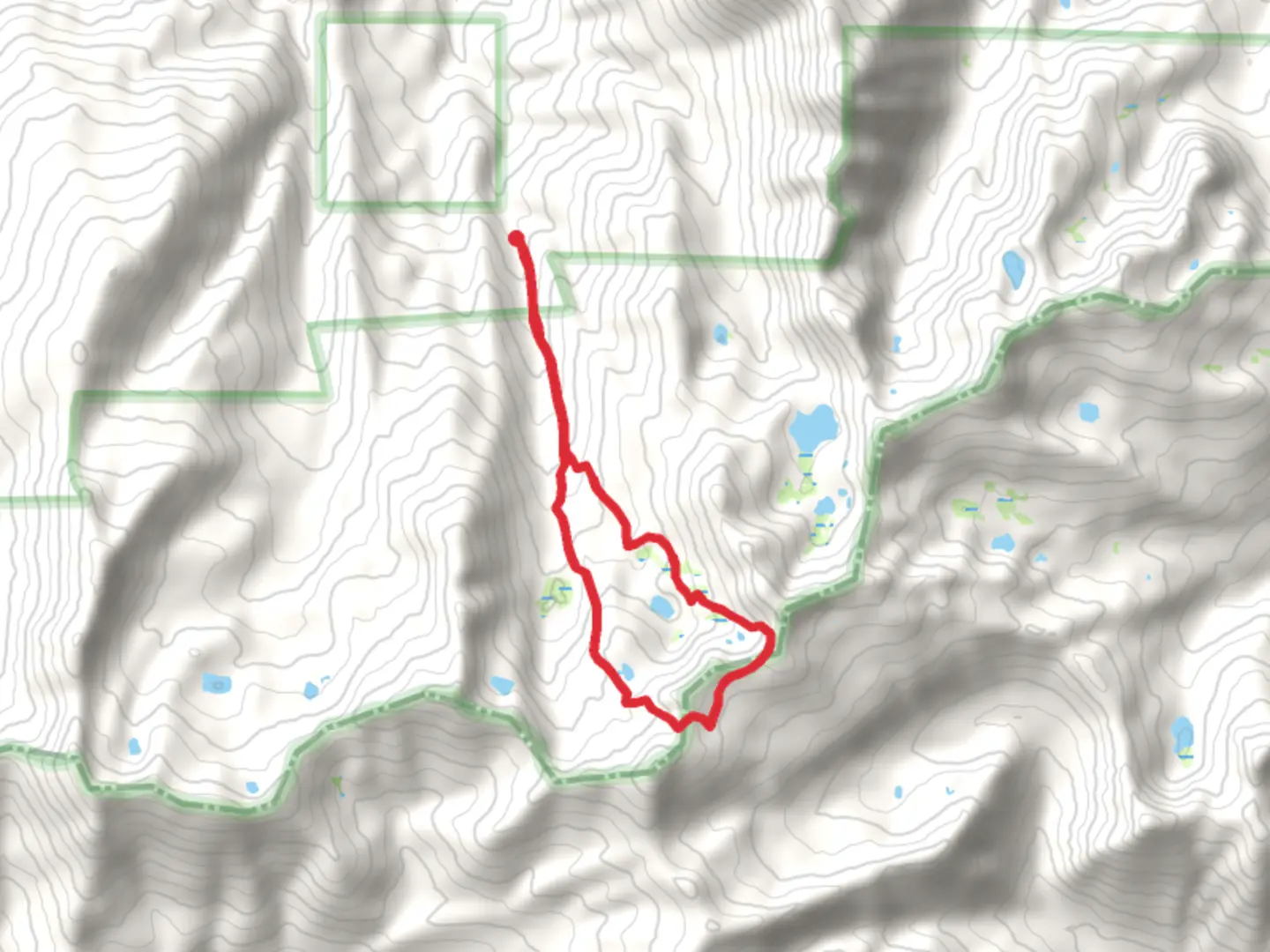 An image depicting the trail Middle Boulder and Telephone Lake Loop Trail and its surrounding area.