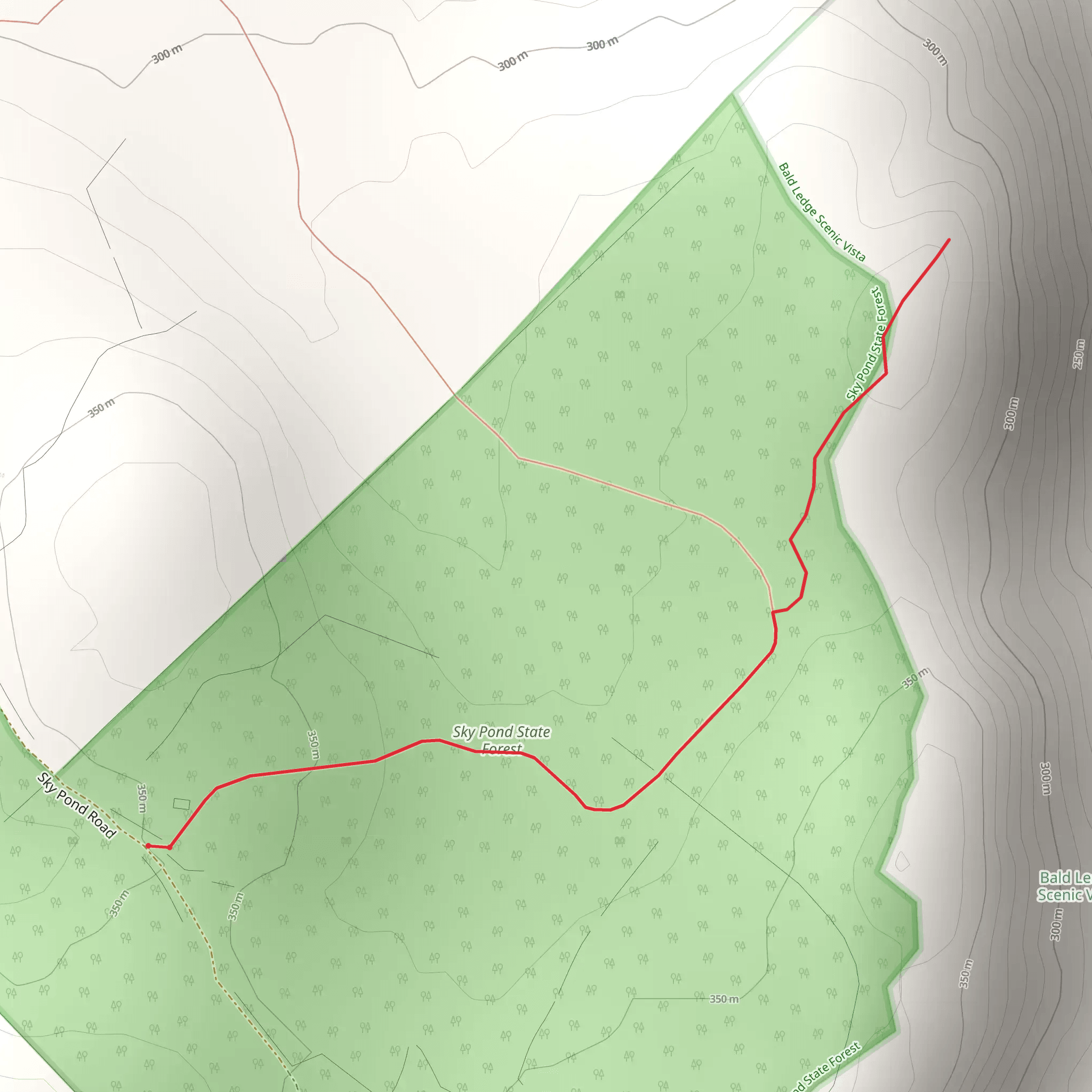 Sky Pond State Forest Trail mobile static map