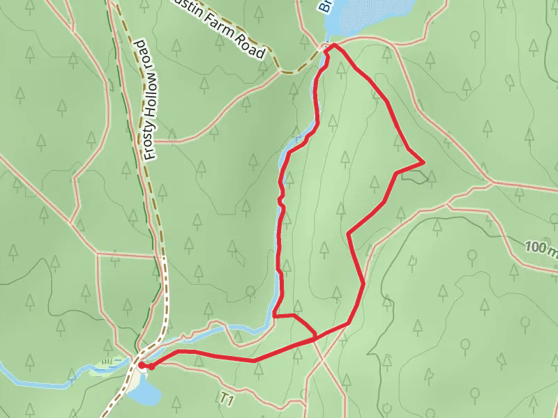 Breakheart Pond via Shelter Trail and River Loop Trail