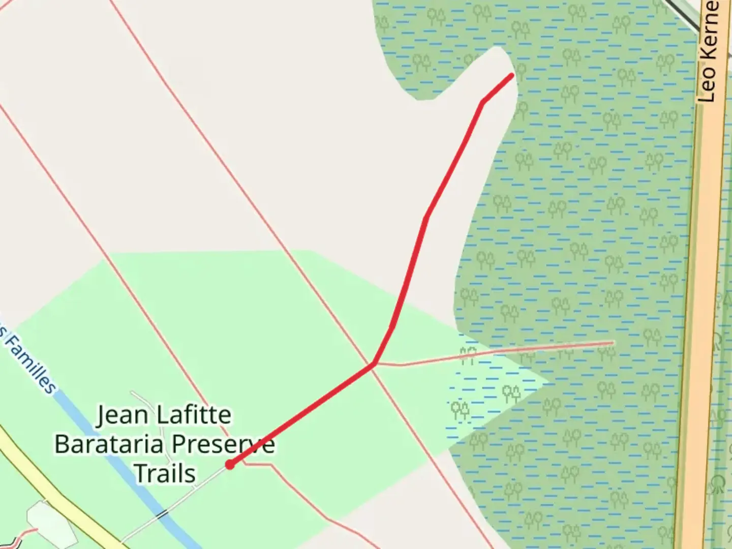 An image depicting the trail Ring Levee Trail and its surrounding area.