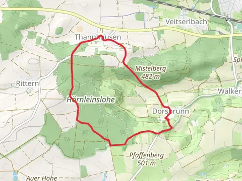 Dorsbrunn and Thannhausen Loop via Hornleinslohe