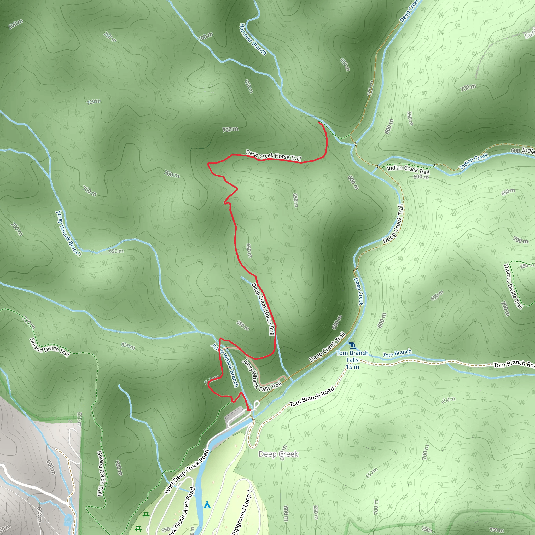 Deep Creek Horse Trail mobile static map