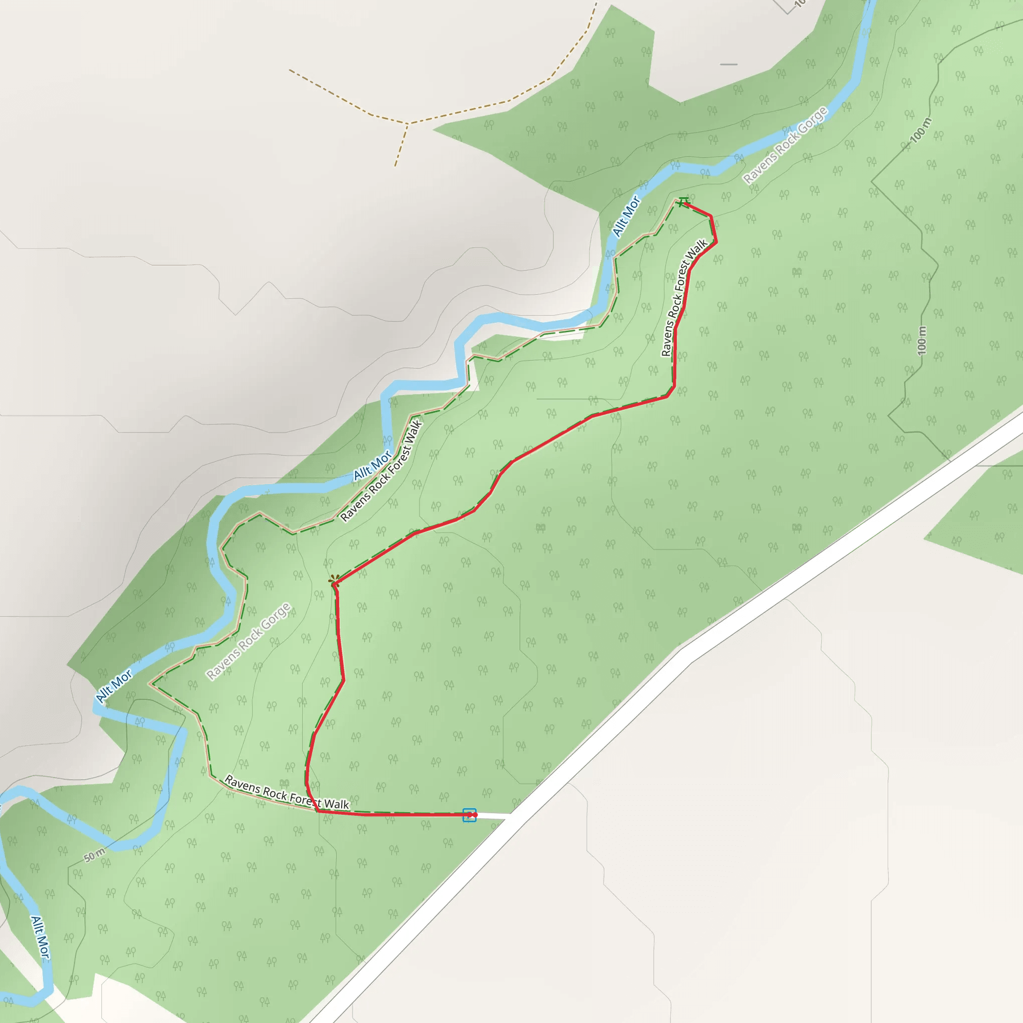 Pine Wood Trail mobile static map