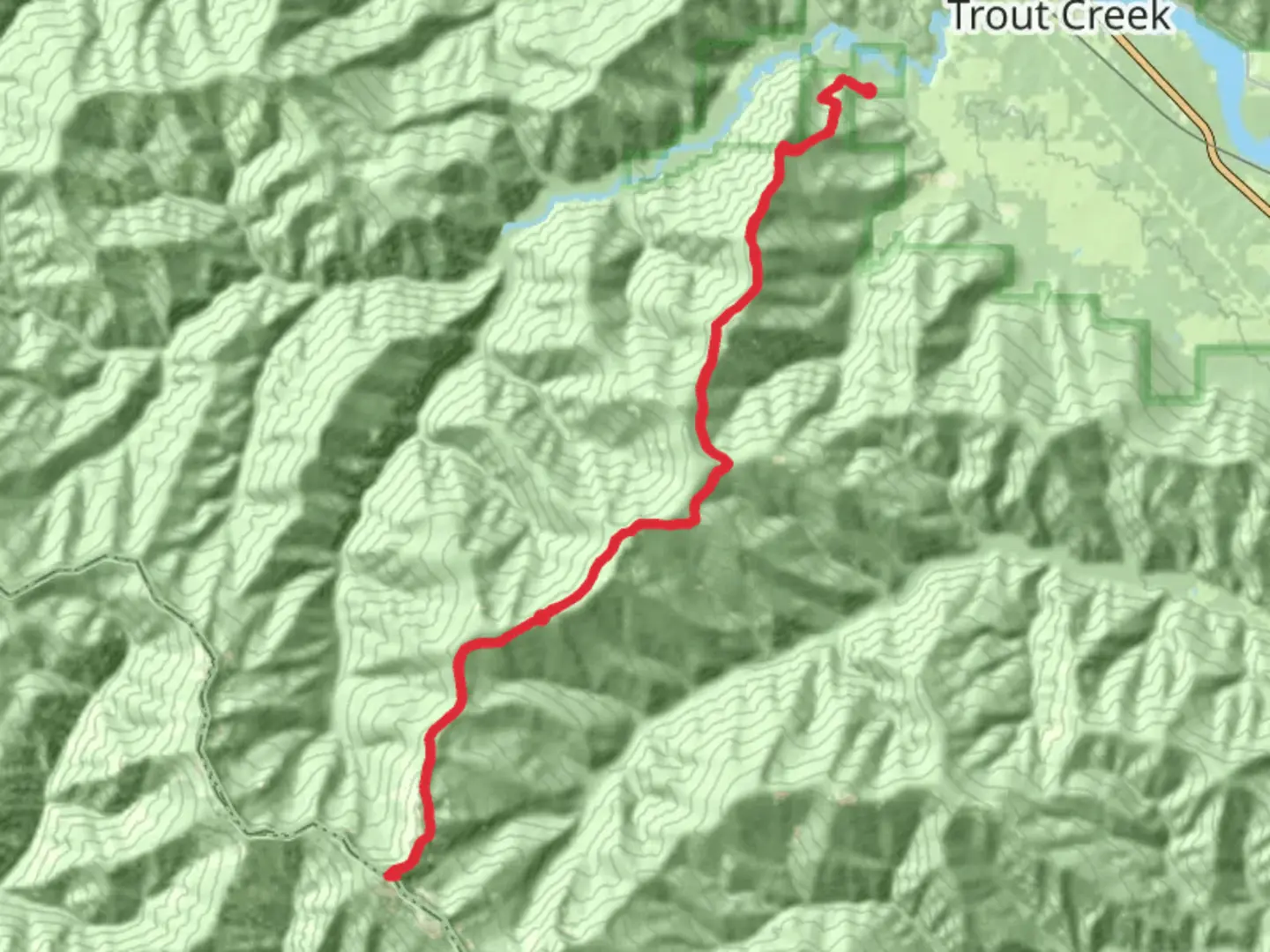 An image depicting the trail Black Peak Trail and its surrounding area.