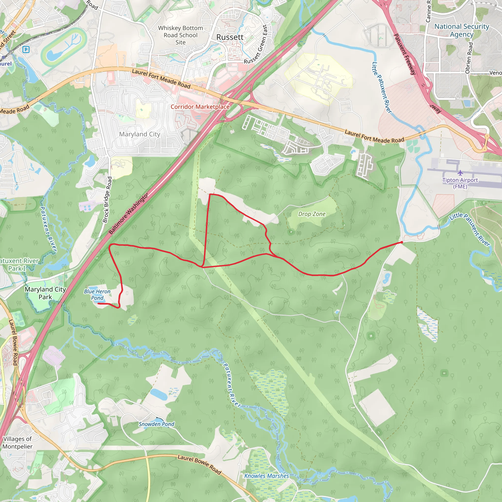 Blue Heron Pond mobile static map