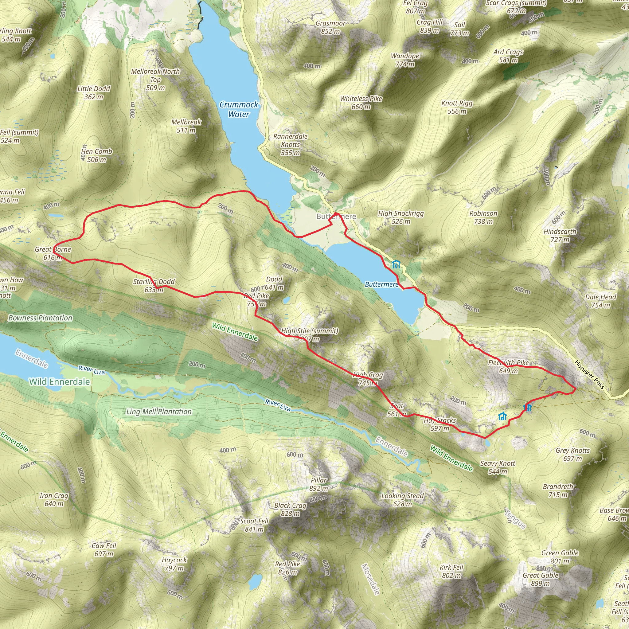 A Buttermere Marathon mobile static map