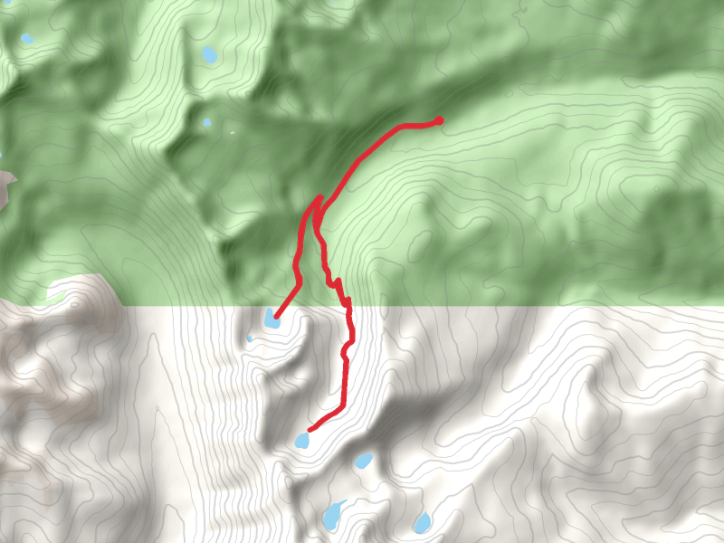 Bottleneck Lake and Snow Lake
