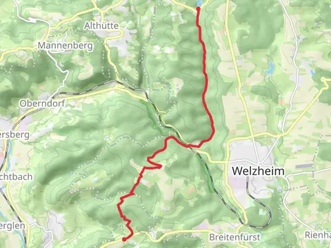 Ebnisee to Steinbruck via Zum Ebnisee and GeoErlebnispfad