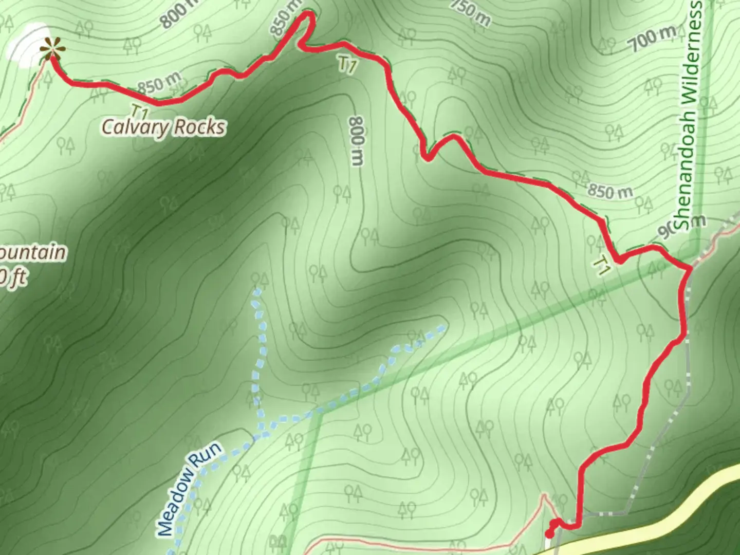 An image depicting the trail Chimney Rock via Riprap Trail and its surrounding area.