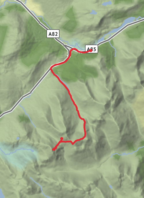 Hike from Scotland mobile static map