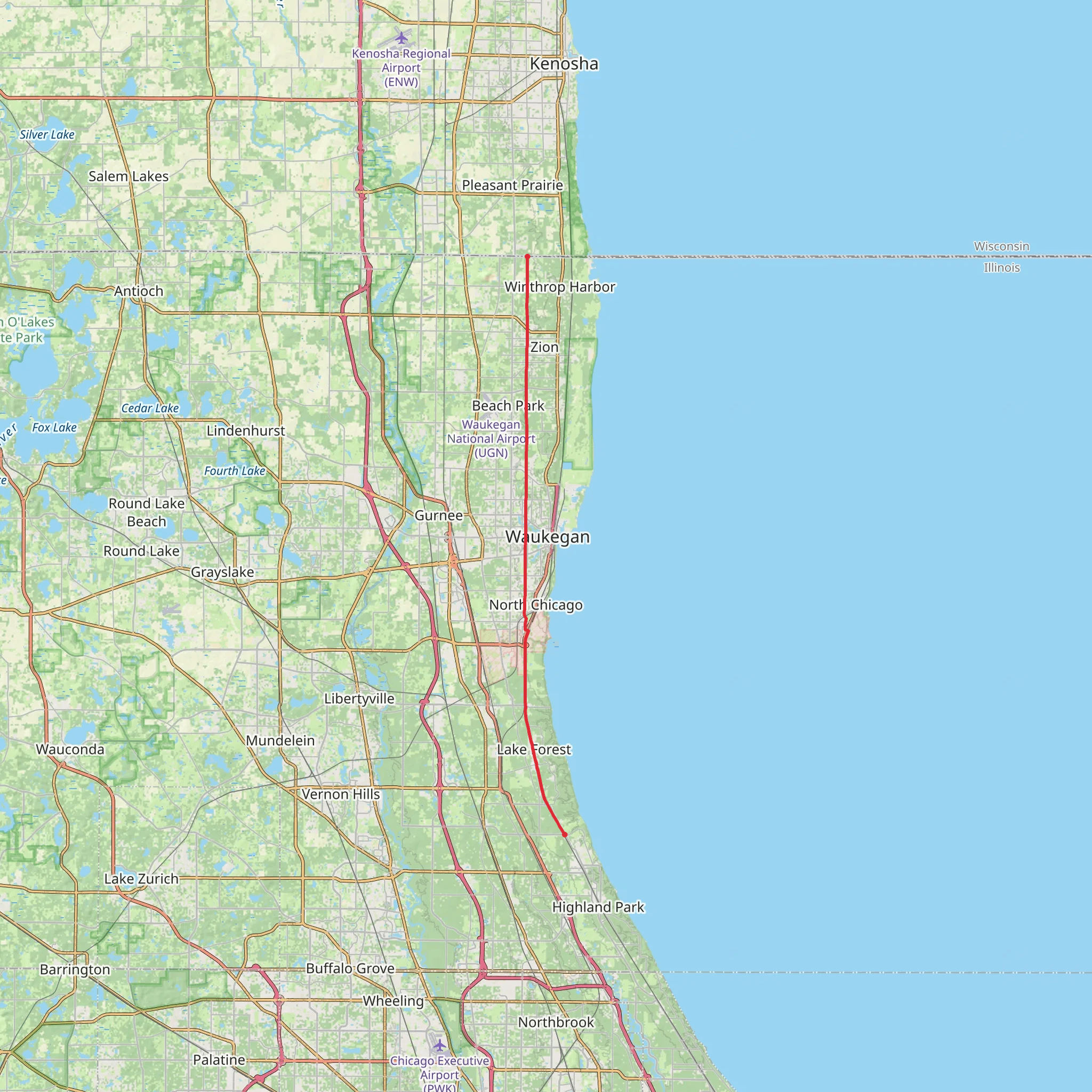 Robert McClory Path mobile static map