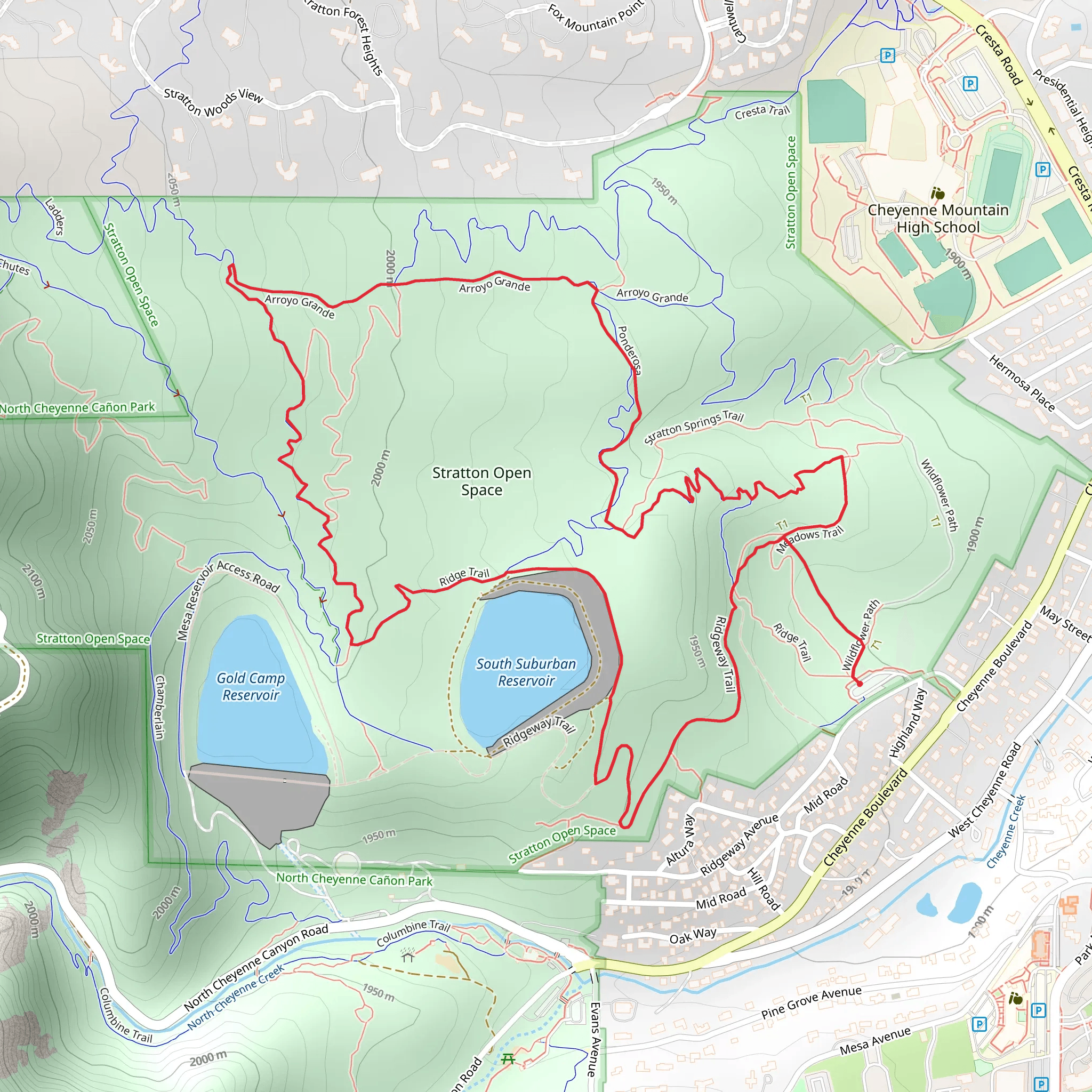 Stratton Open Space Loop - North mobile static map