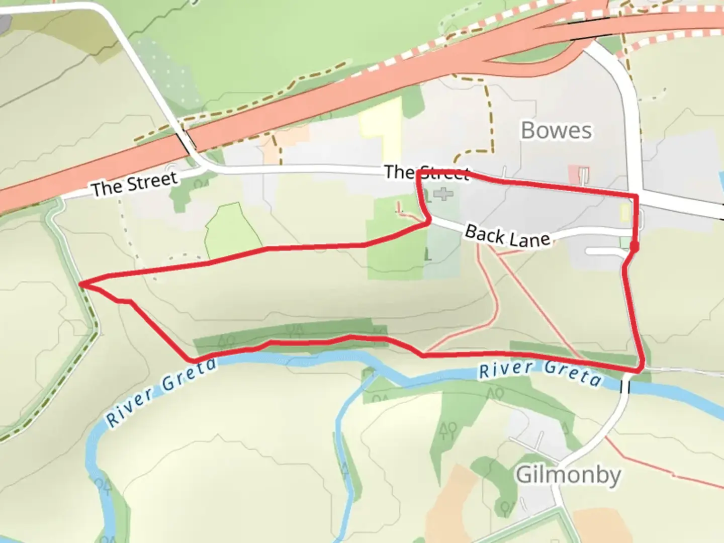 An image depicting the trail Bowes short walk and its surrounding area.