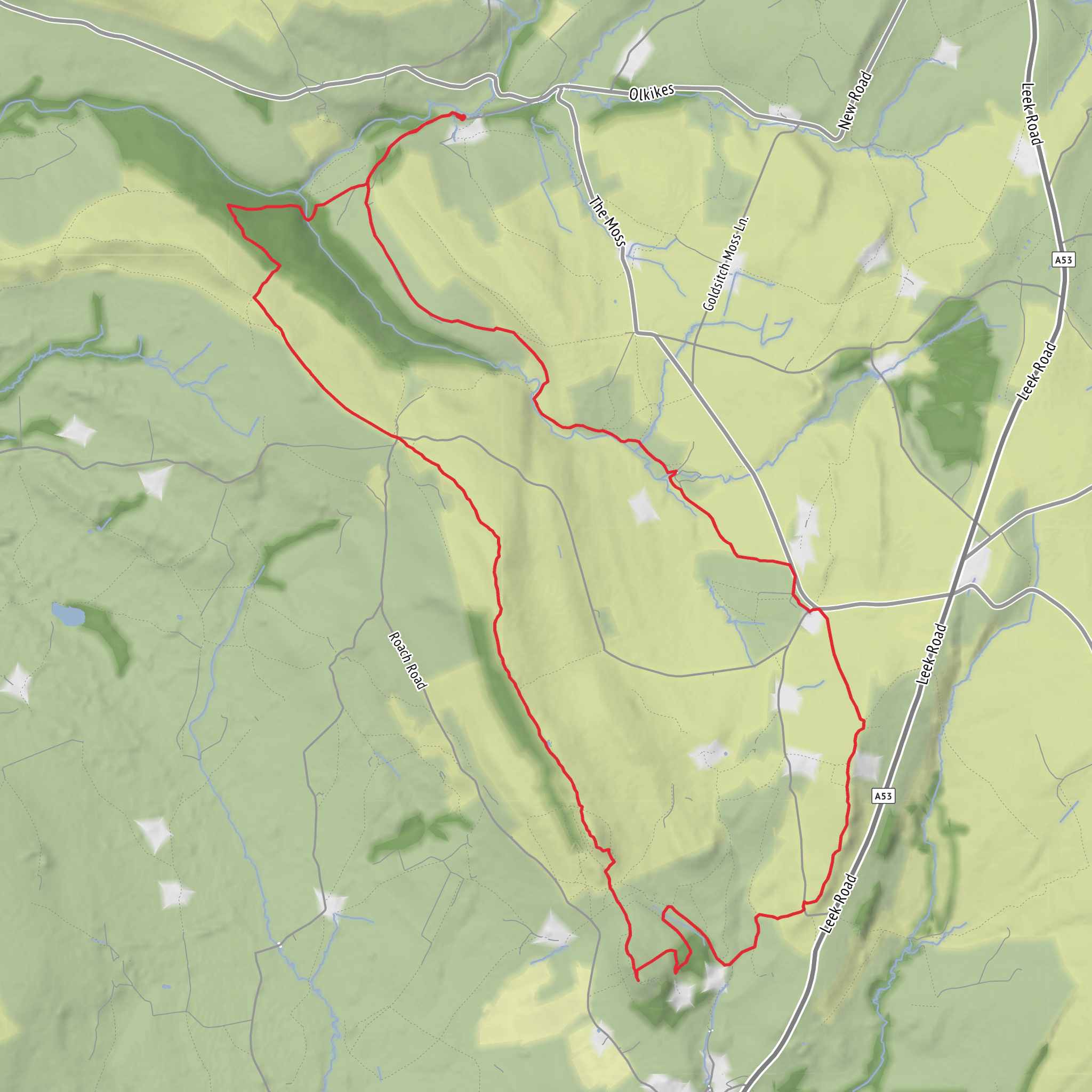 The Roaches and Lud’s Church Circular mobile static map