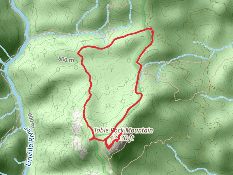Spence Ridge, Table Rock Gap and Table Rock Mountain Loop Trail