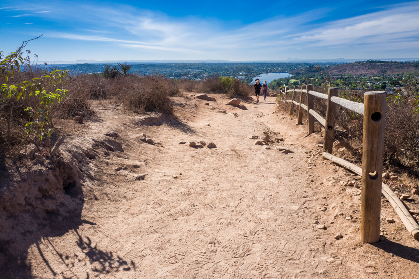 An image depicting the trail Pyles Peak and Cowles Mountain Trail and its surrounding area.