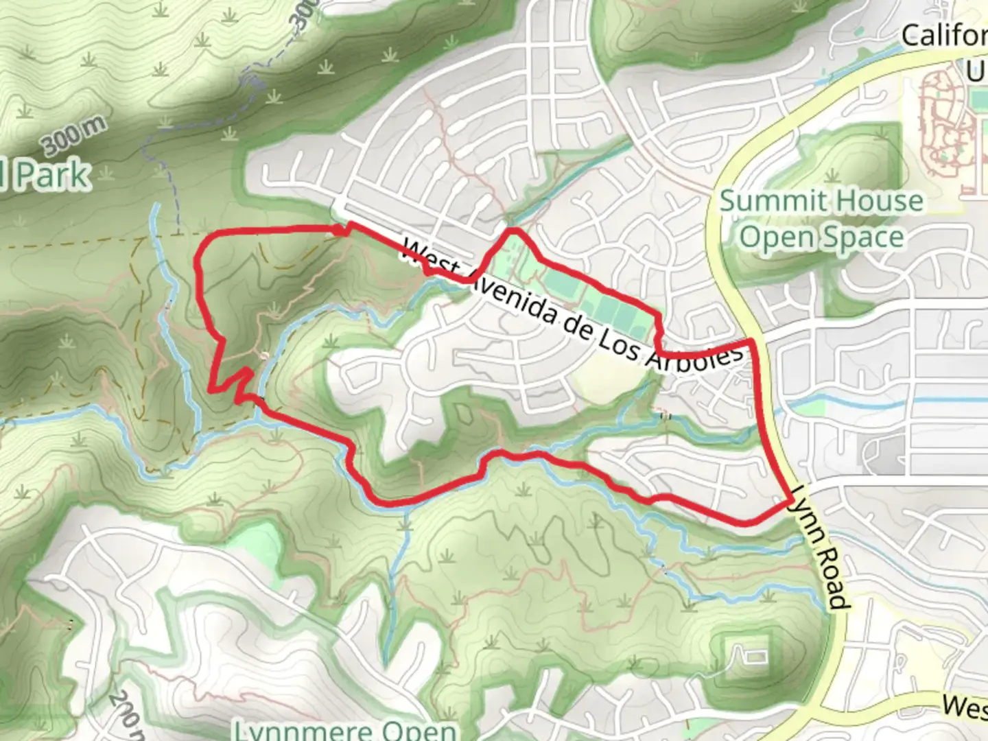 An image depicting the trail Wildwood Canyon and Las Flores Loop Trail and its surrounding area.