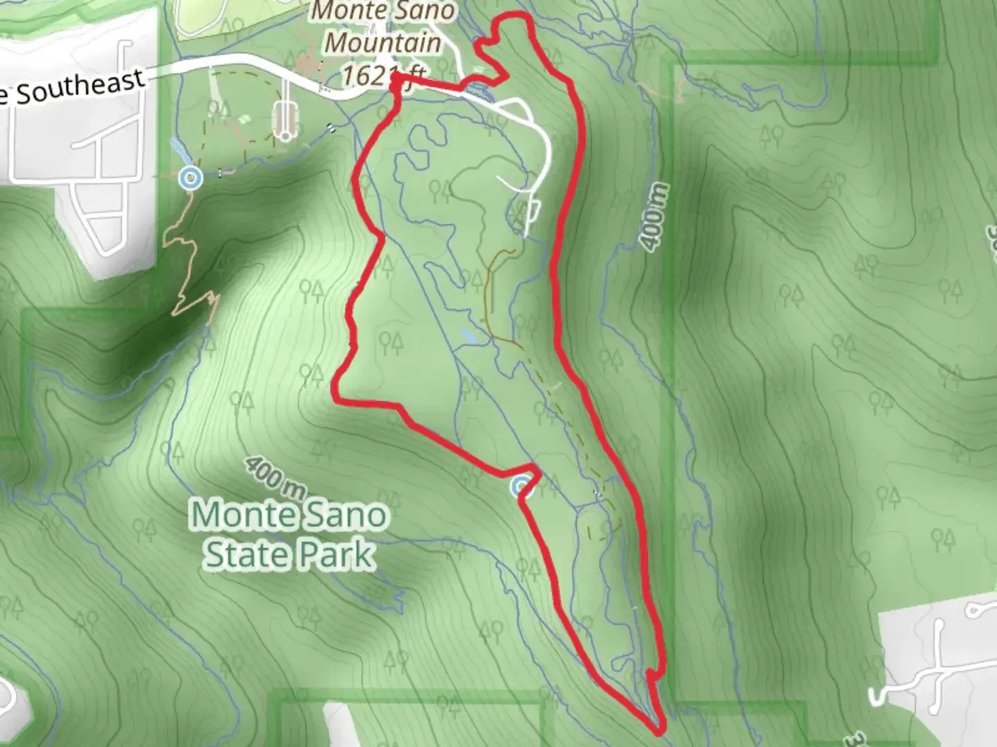 An image depicting the trail South Plateau and Mountain Mist Loop Trail and its surrounding area.