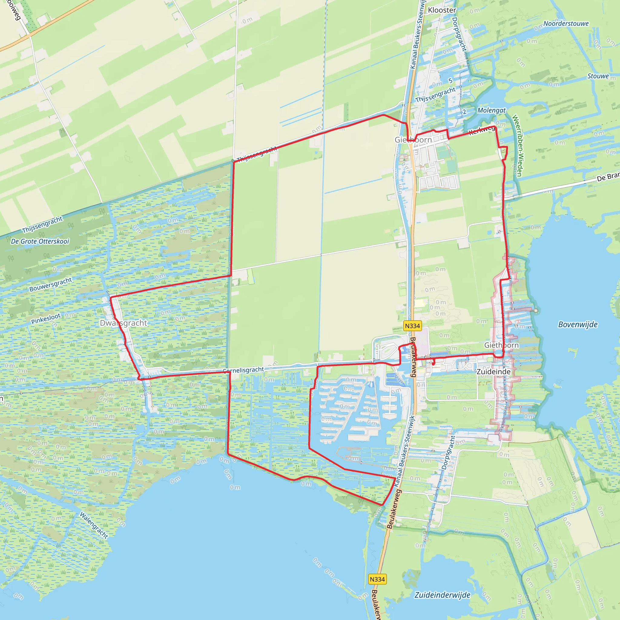 Molengat and Beulakerwijde via Oude kerkweg, Jonenweg and Bodelaekepad Loop mobile static map