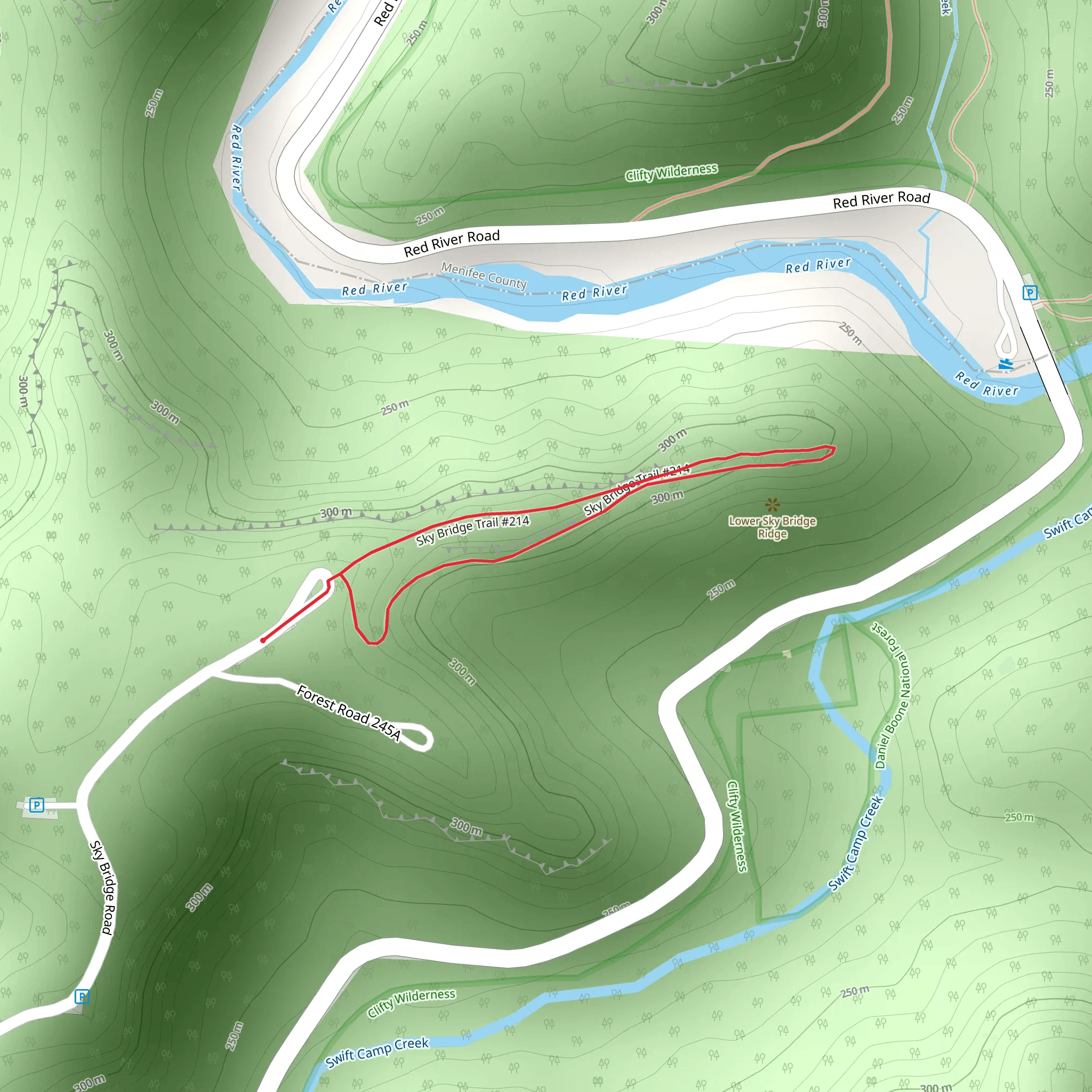 Sky Bridge Loop Trail mobile static map